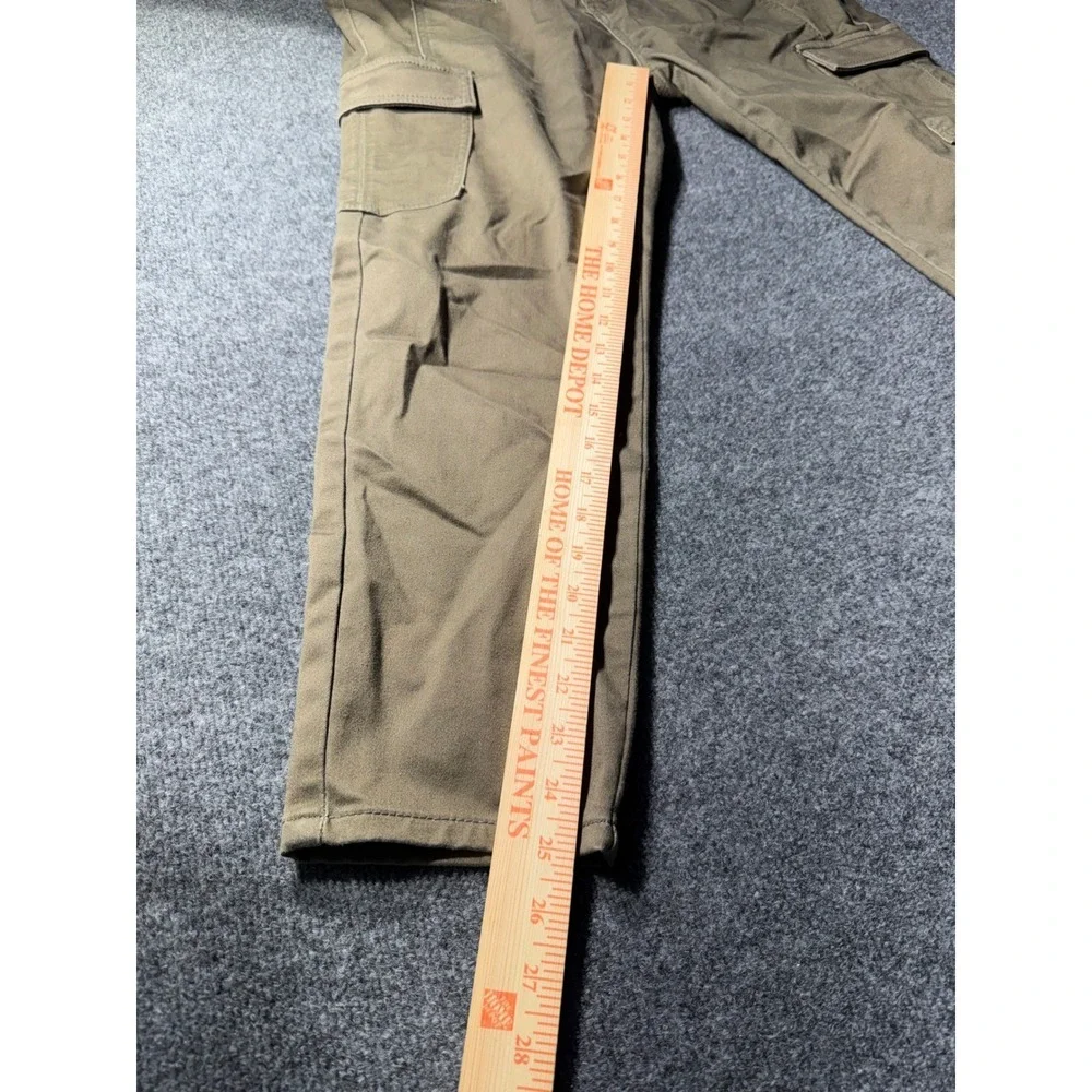 Sandpiper Mens Olive Green Cargo Pants Multi Pocket Utility Trousers Size 22